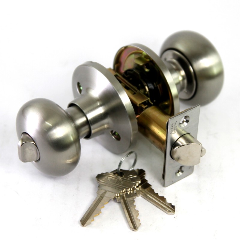 Dorma Entrance Tubular Knob Lockset TA1 Olfen Finishes US32D Standard Stainless Steel